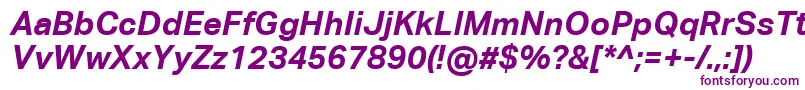 AktivgroteskcorpBolditalic Font – Purple Fonts on White Background