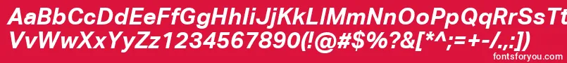 AktivgroteskcorpBolditalic Font – White Fonts on Red Background