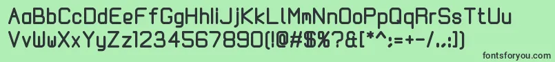 Kallio200 Font – Black Fonts on Green Background