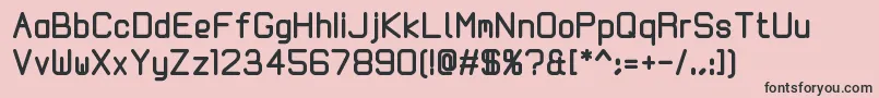 Kallio200 Font – Black Fonts on Pink Background
