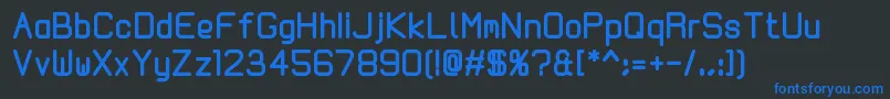 Kallio200 Font – Blue Fonts on Black Background