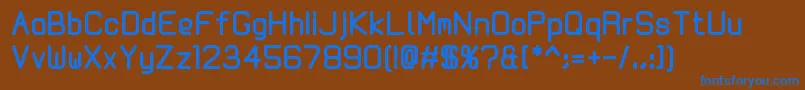 Kallio200 Font – Blue Fonts on Brown Background