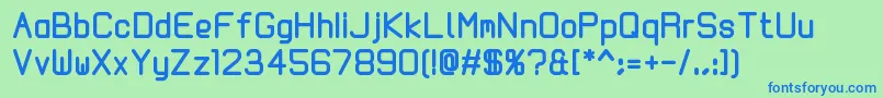 Kallio200 Font – Blue Fonts on Green Background