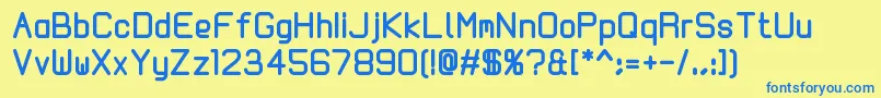 Kallio200 Font – Blue Fonts on Yellow Background