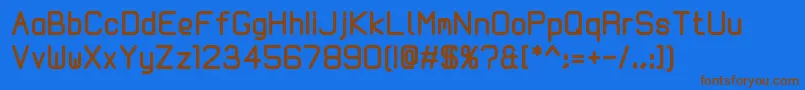 Kallio200 Font – Brown Fonts on Blue Background