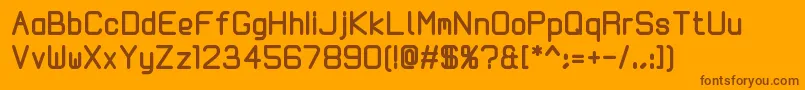 Kallio200 Font – Brown Fonts on Orange Background