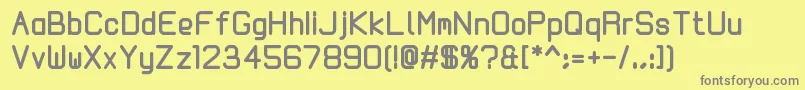Kallio200 Font – Gray Fonts on Yellow Background