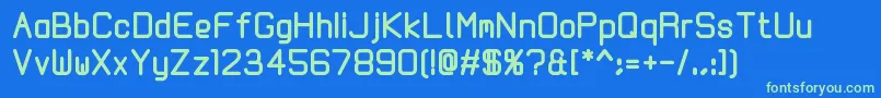Kallio200 Font – Green Fonts on Blue Background