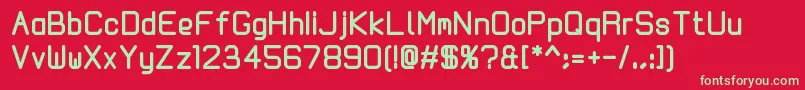 フォントKallio200 – 赤い背景に緑の文字