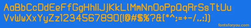 Kallio200 Font – Orange Fonts on Blue Background