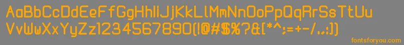 Czcionka Kallio200 – pomarańczowe czcionki na szarym tle