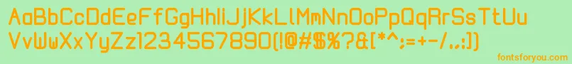 Kallio200 Font – Orange Fonts on Green Background