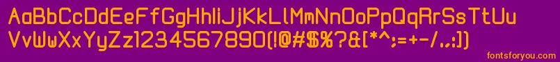 Kallio200 Font – Orange Fonts on Purple Background