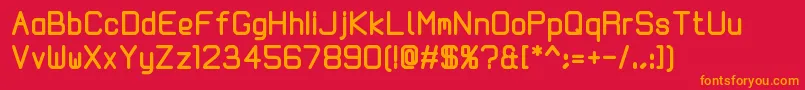 Kallio200 Font – Orange Fonts on Red Background