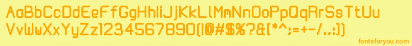 Kallio200 Font – Orange Fonts on Yellow Background