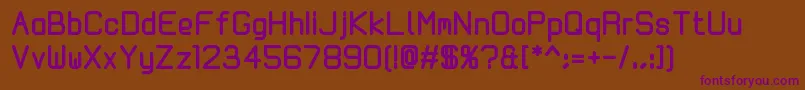 Kallio200 Font – Purple Fonts on Brown Background