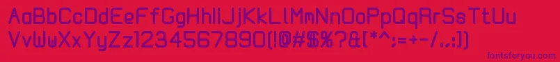 Kallio200 Font – Purple Fonts on Red Background
