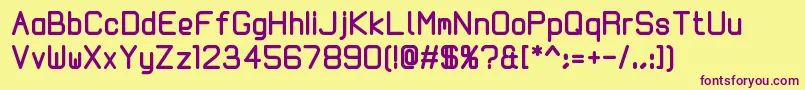 Kallio200 Font – Purple Fonts on Yellow Background