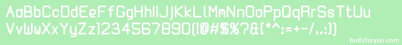 Kallio200 Font – White Fonts on Green Background