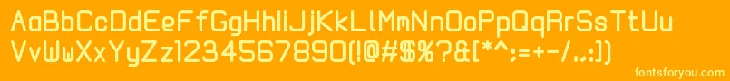 Kallio200 Font – Yellow Fonts on Orange Background