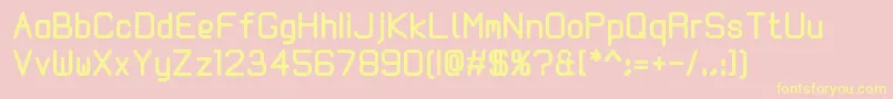 Kallio200 Font – Yellow Fonts on Pink Background