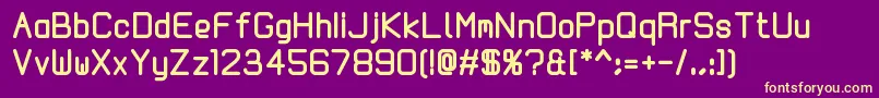 Kallio200 Font – Yellow Fonts on Purple Background