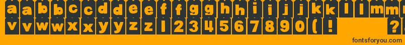 DjbTagged Font – Black Fonts on Orange Background