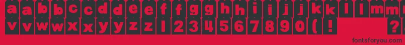 DjbTagged Font – Black Fonts on Red Background