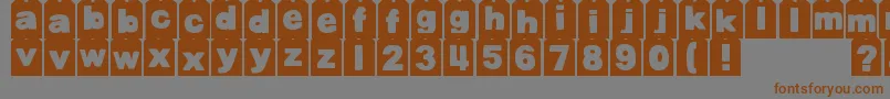 DjbTagged Font – Brown Fonts on Gray Background