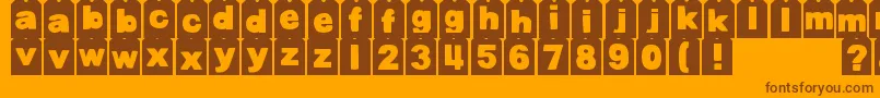 DjbTagged Font – Brown Fonts on Orange Background