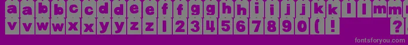 フォントDjbTagged – 紫の背景に灰色の文字