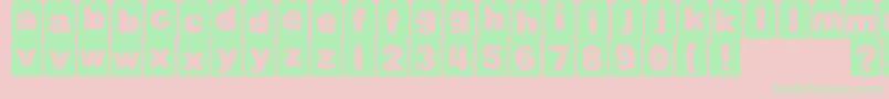 DjbTagged Font – Green Fonts on Pink Background