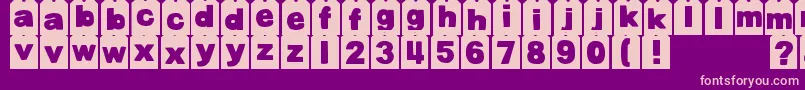 DjbTagged Font – Pink Fonts on Purple Background