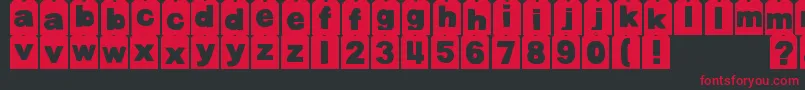 DjbTagged Font – Red Fonts on Black Background