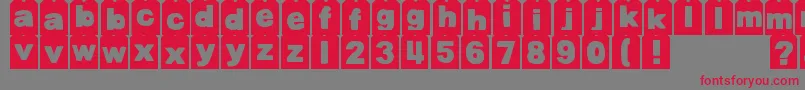 DjbTagged-Schriftart – Rote Schriften auf grauem Hintergrund