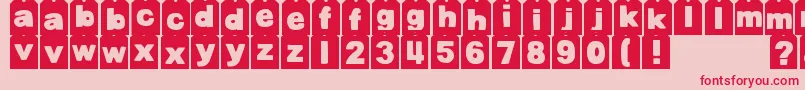 DjbTagged Font – Red Fonts on Pink Background