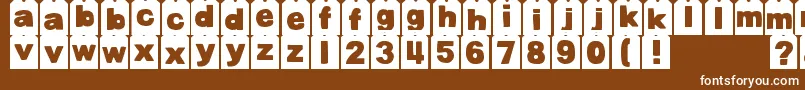 DjbTagged Font – White Fonts on Brown Background