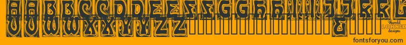 CarmenCaps Font – Black Fonts on Orange Background
