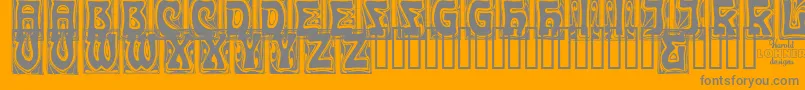 CarmenCaps Font – Gray Fonts on Orange Background