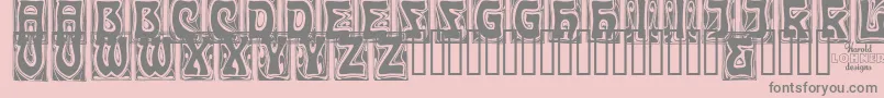 CarmenCaps Font – Gray Fonts on Pink Background