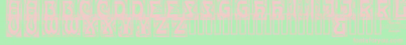 CarmenCaps Font – Pink Fonts on Green Background