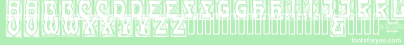 CarmenCaps Font – White Fonts on Green Background