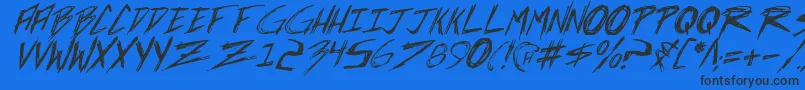 Incubusi-fontti – mustat fontit sinisellä taustalla