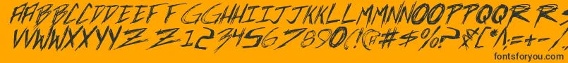 Шрифт Incubusi – чёрные шрифты на оранжевом фоне