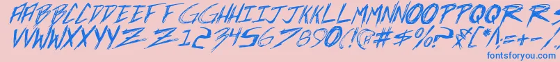 Шрифт Incubusi – синие шрифты на розовом фоне