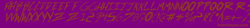 Шрифт Incubusi – коричневые шрифты на фиолетовом фоне