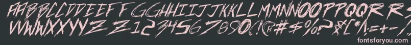 Incubusi-fontti – vaaleanpunaiset fontit mustalla taustalla