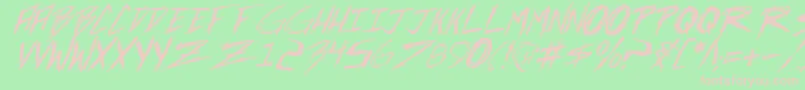 Incubusi-fontti – vaaleanpunaiset fontit vihreällä taustalla