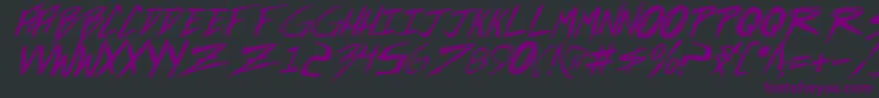 Incubusi-fontti – violetit fontit mustalla taustalla