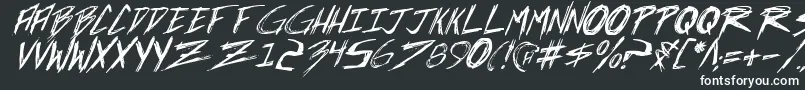Шрифт Incubusi – белые шрифты на чёрном фоне